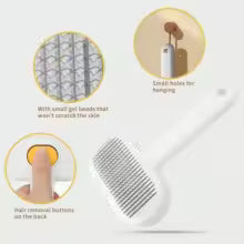 One‑Touch Self‑Cleaning Pet Slicker Brush