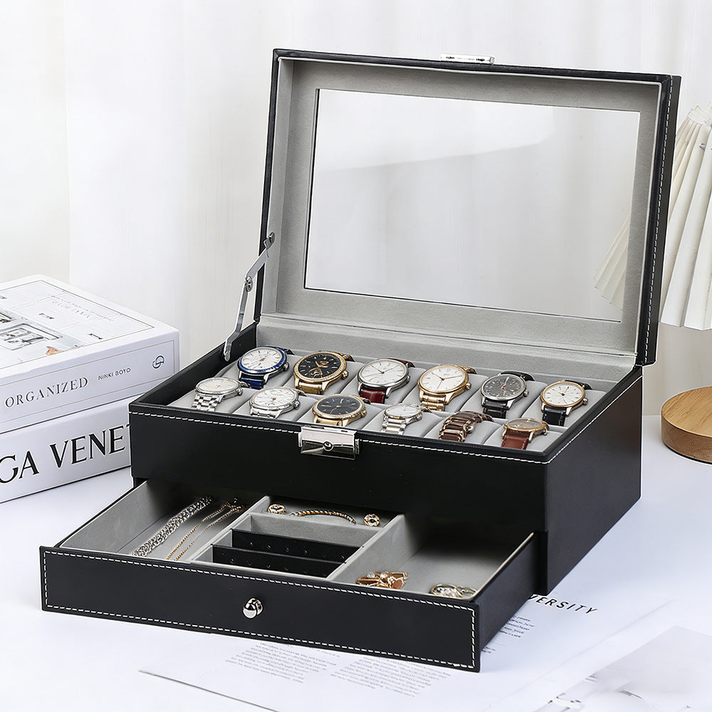 Double Layer Watch Jewelry Storage Box