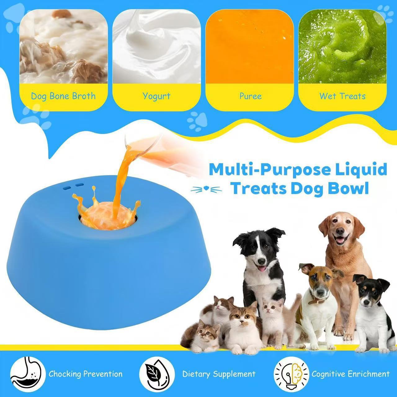 Slow Feeder Dog Bowl Non-Slip Pet Dish