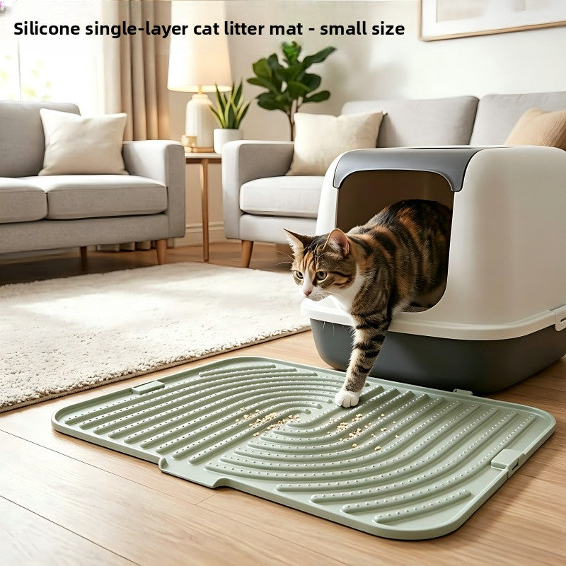 Silicone Cat Litter Mat Non-Slip Foldable