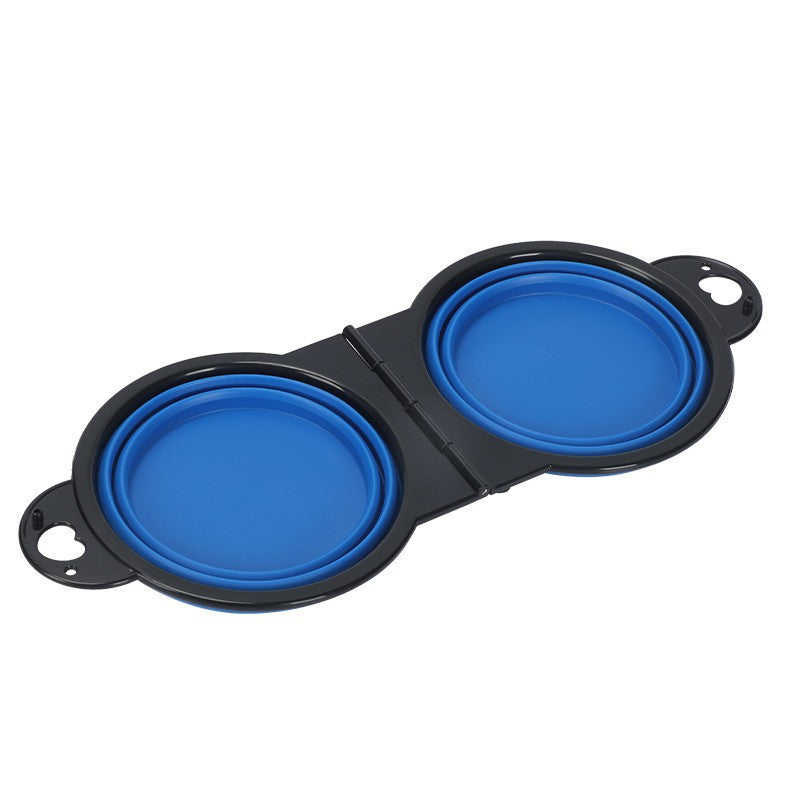Portable Foldable Double Pet Bowl
