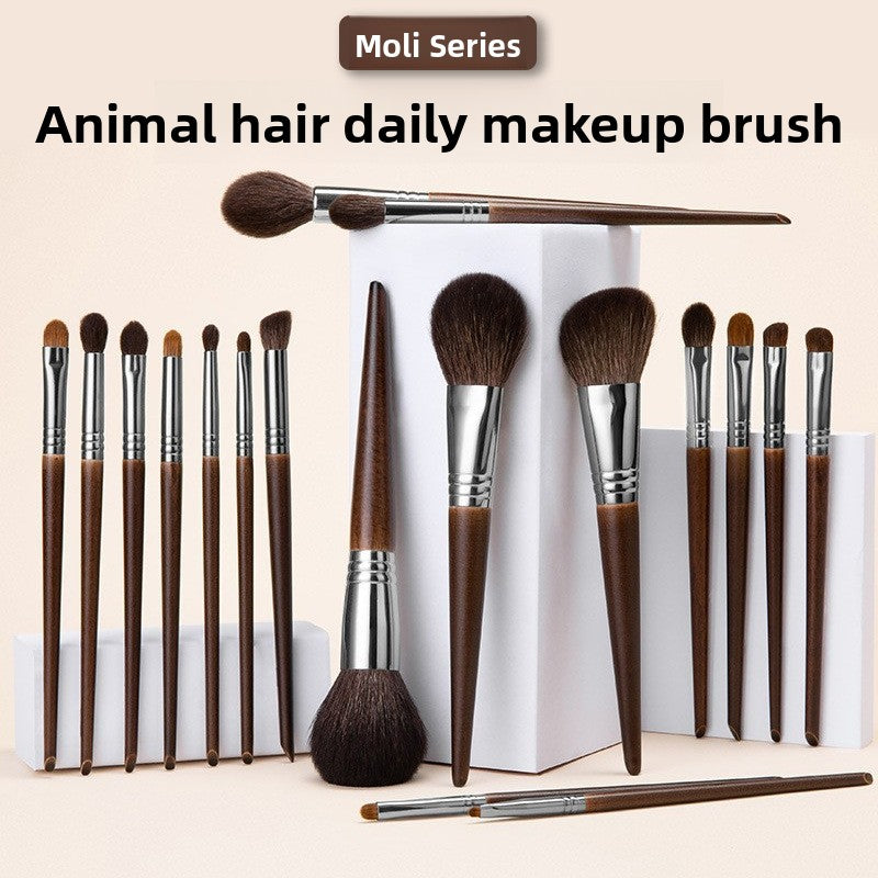 Professional Makeup Brush Set with Wood Handle