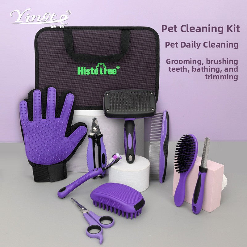 Pet Grooming Tool Set with Comb and Nail Clippers