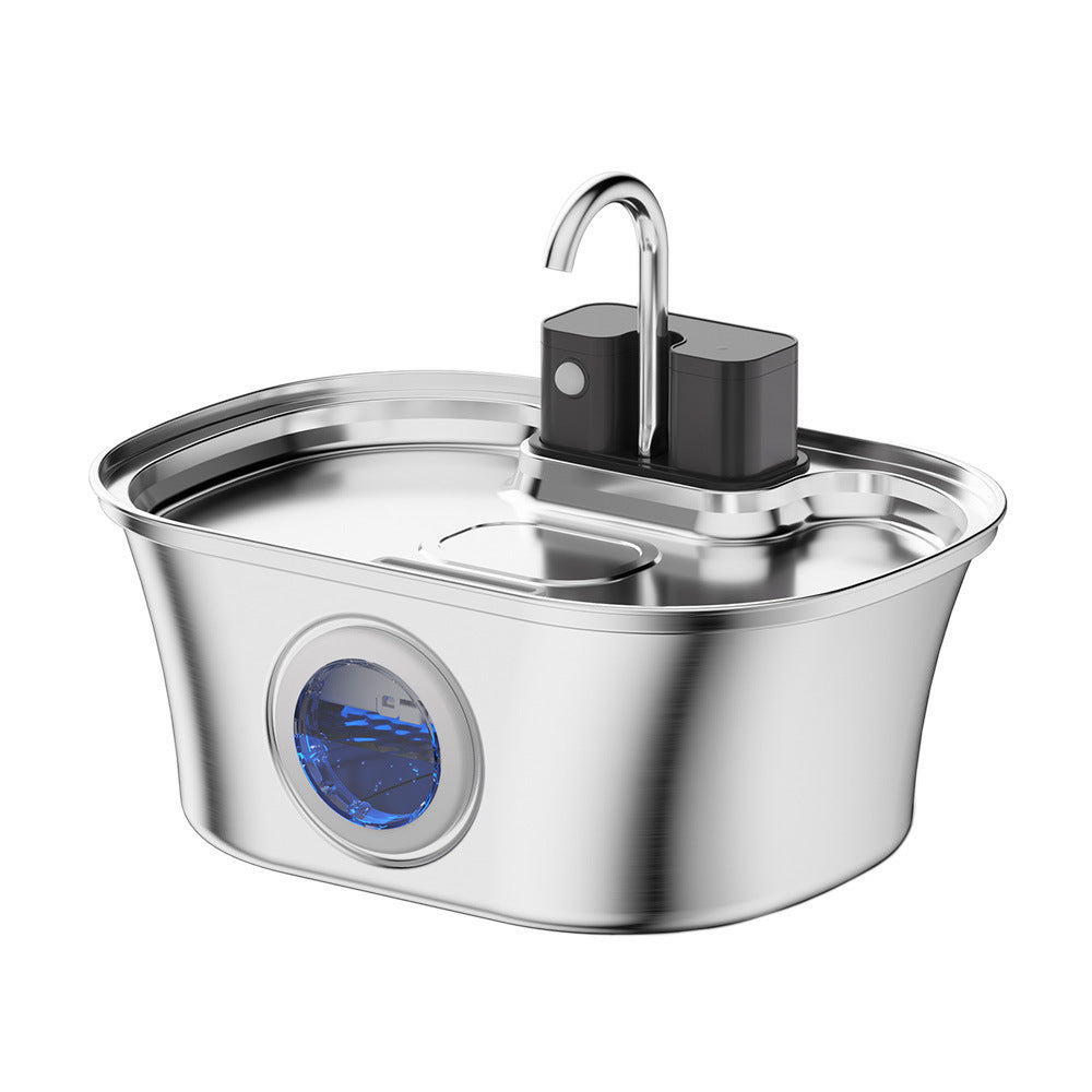 Automatic Sensor Pet Water Fountain with Stainless Steel Design