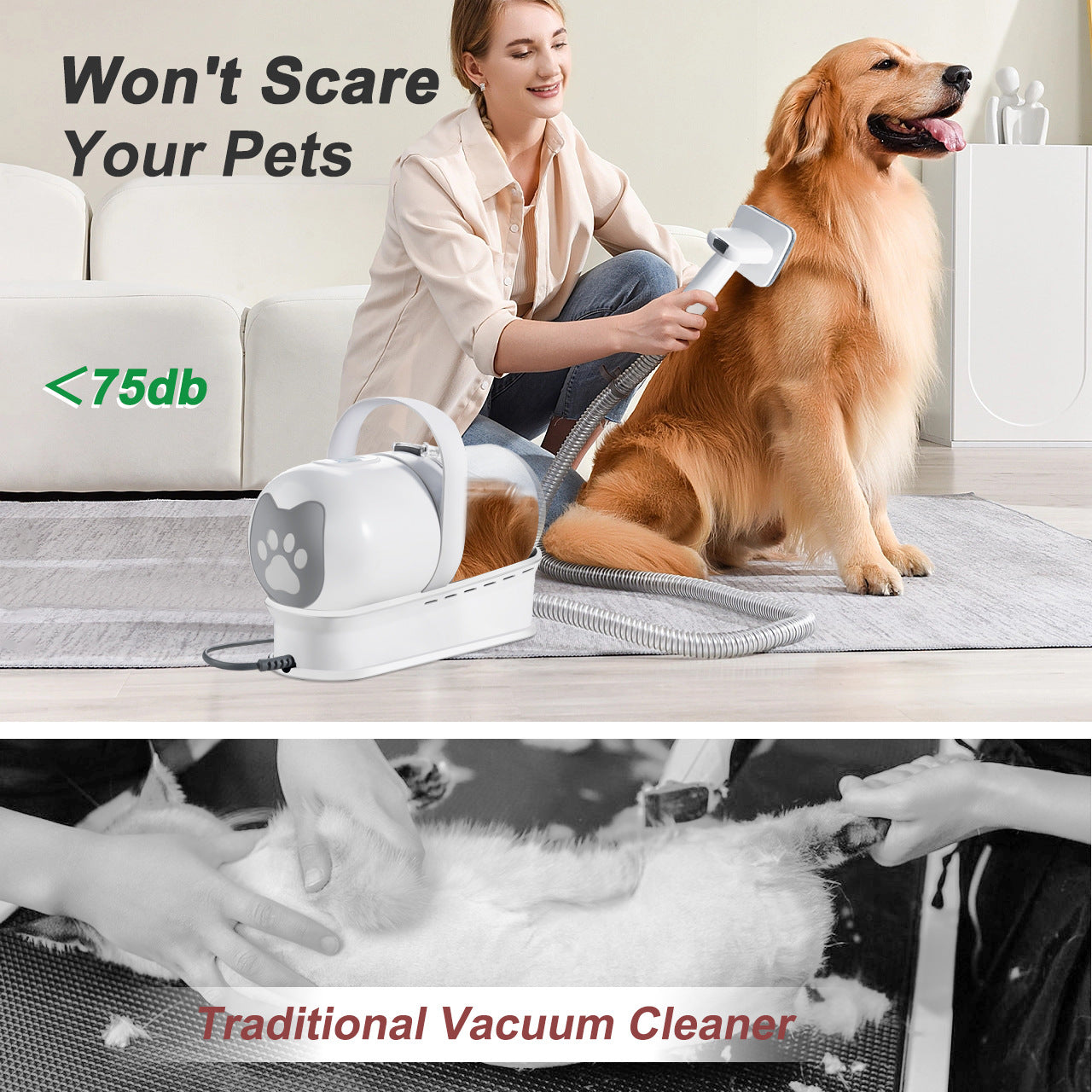 7-in-1 Multifunctional Pet Grooming Vacuum Trimmer