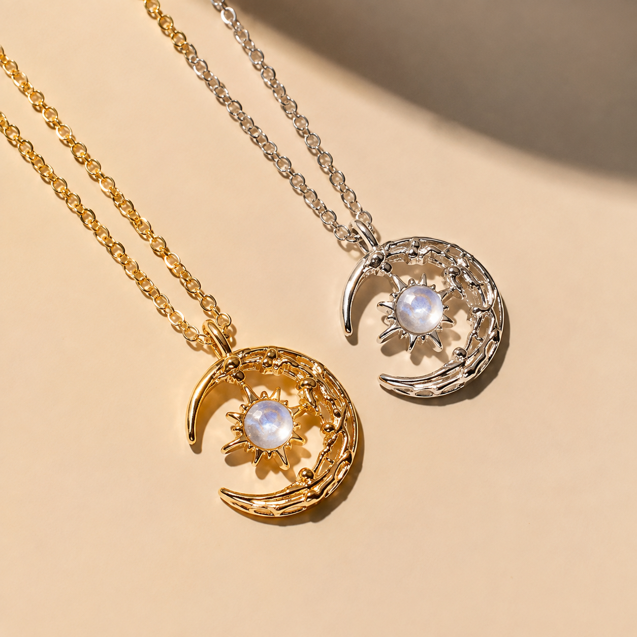LATS Star Moon Pendant Necklaces for Women Simple Clavicle Chain Fashion Jewelry Accessories