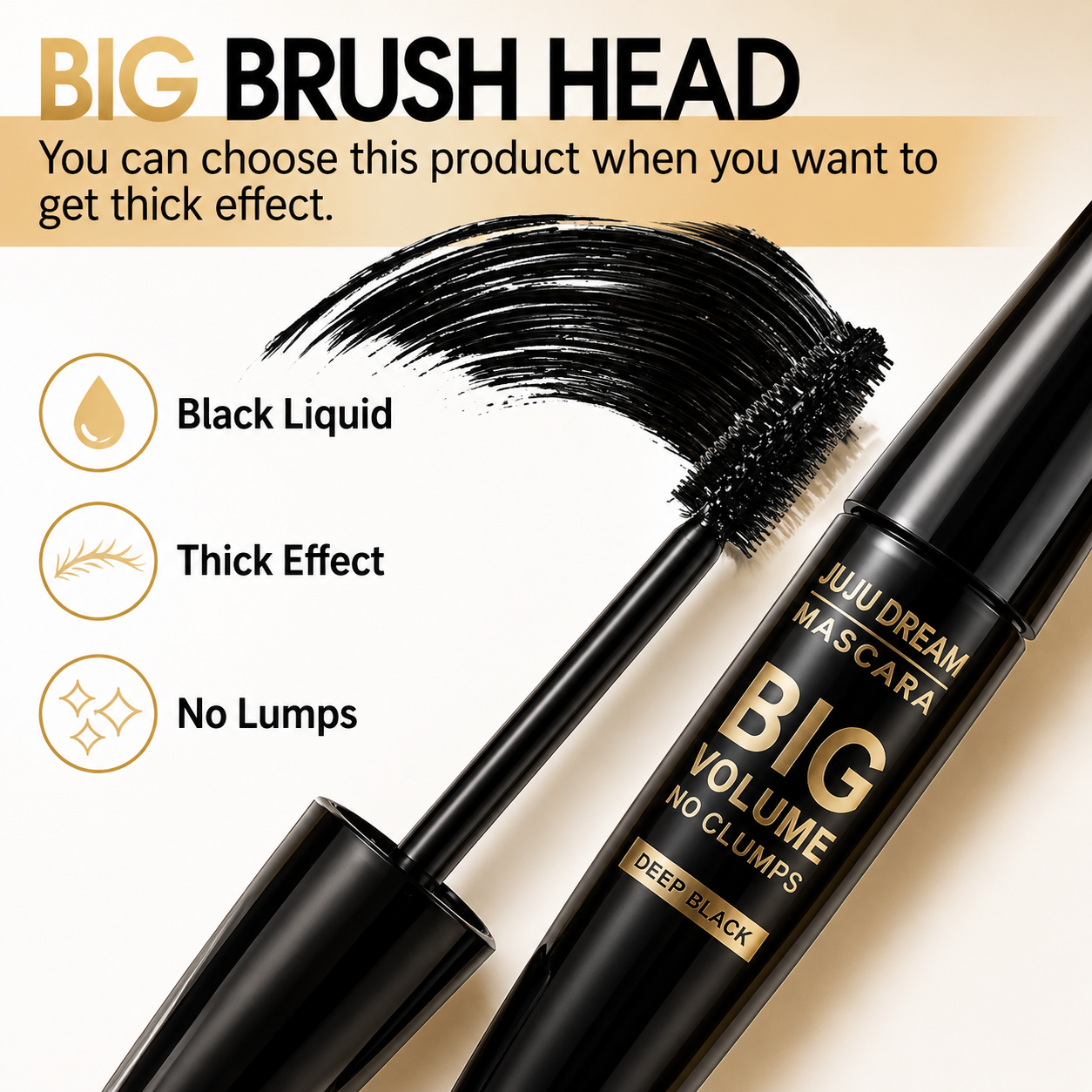 4D Black Mascara Thickening Lengthening Waterproof Fiber Mascara Long Lasting Eyelash Makeup Waterproof Liquid Fiber Mascara