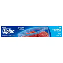 Two Gallon Freezer Bags for Food Storage and Meal Prep - 10ct: Double Seal Lock, BPA-Free, Protects Against Freezer Burn