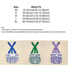 Adjustable Strap Dog Diaper Suspenders Striped Design Breathable Pet Physiological Pants Comfortable Washable