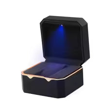 Luxury Octagon Flannel Watch Jewelry Case with LED Light Single Watch Case Jewelry Display Storage Gift Protective Box
