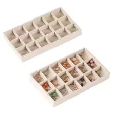1 Pcs Earring Organizer Stackable Trays, Jewelry Drawer Inserts Container Display Case Storage for Earring Necklace Rings