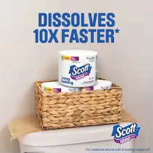 Bathroom Tissue 1000 Septic-Safe 1-Ply - 4 Rolls: 1000 Sheets Per Roll for Everyday Household Use