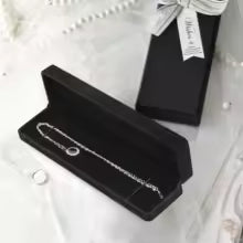 Flannel Necklace Chain Gift Box 22.5x5.5x3.5cm Jewelry Display Storage Gift Case Suitable for Special Occasions