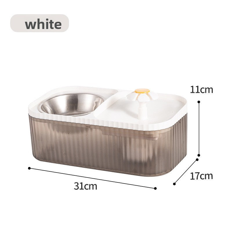 Automatic Pet Water Dispenser with Food Bowl