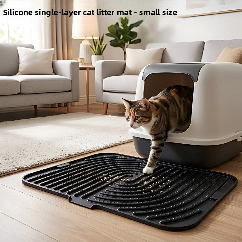 Silicone Cat Litter Mat Non-Slip Foldable