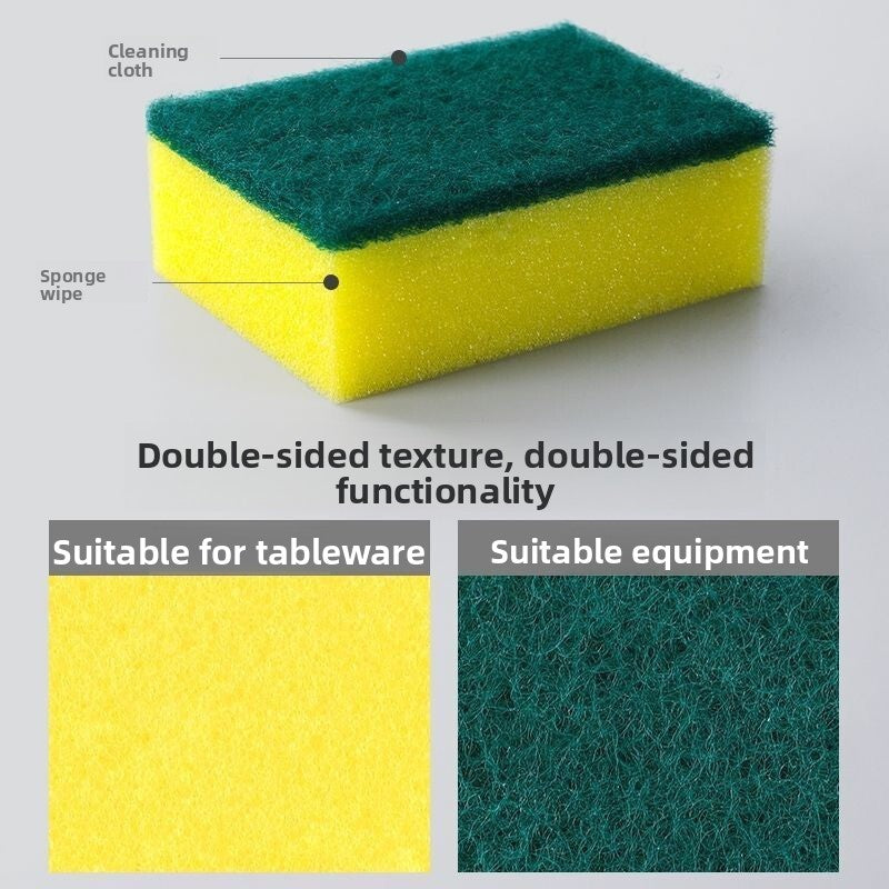 Dishwashing double-sided sponge