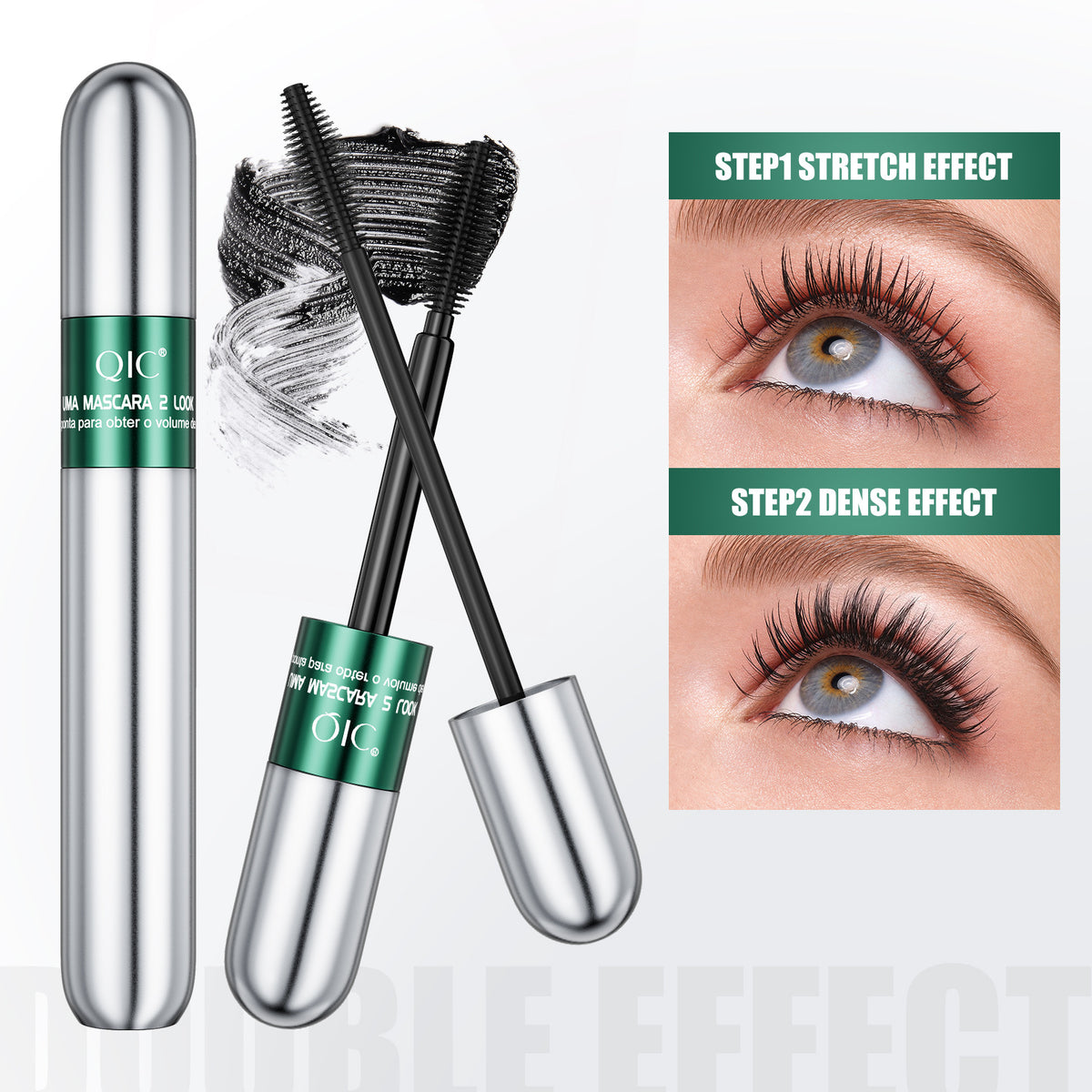 Waterproof long thick curly non-blooming mascara