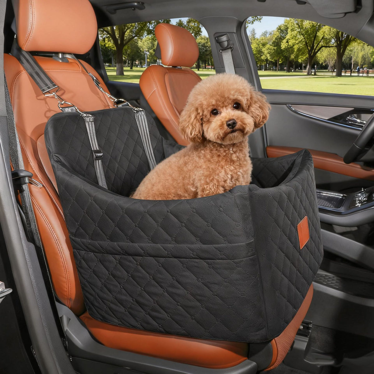 Washable Pet Car Bed with Elevated Bottom