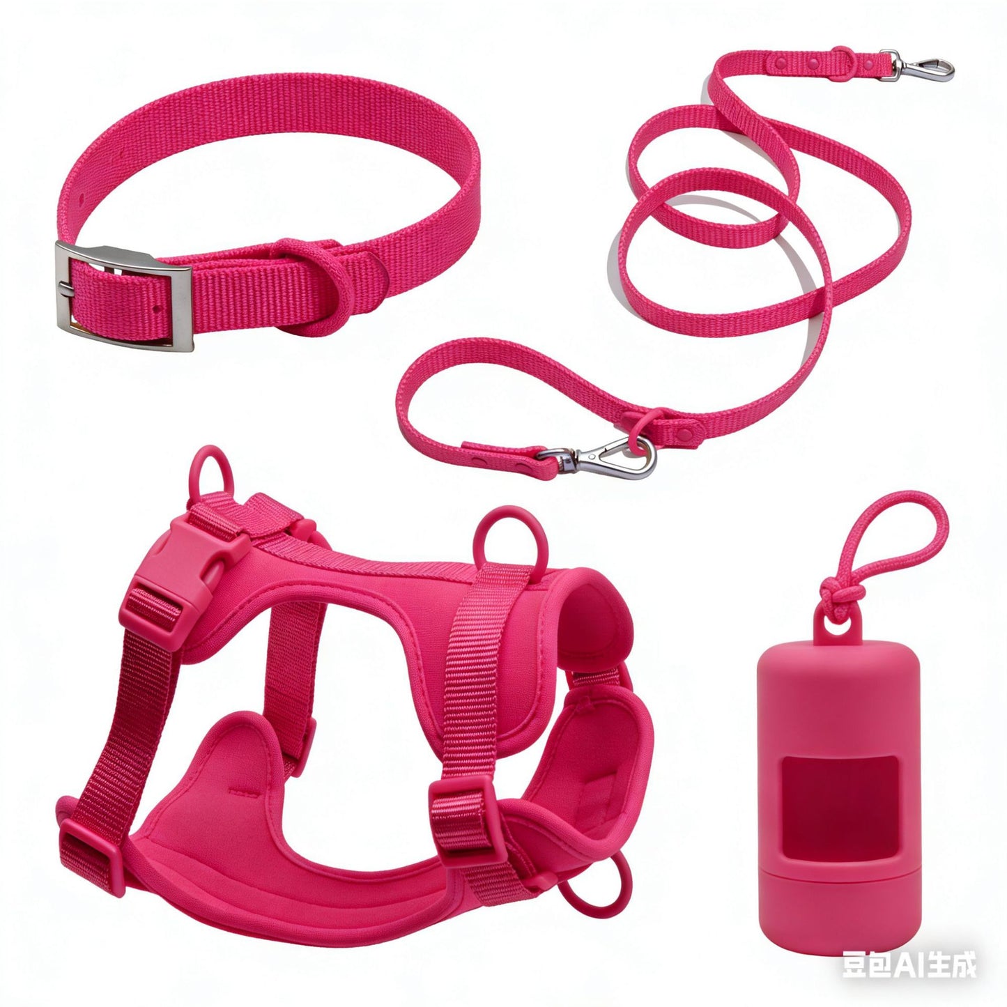 Harness for a pulling dog collar
