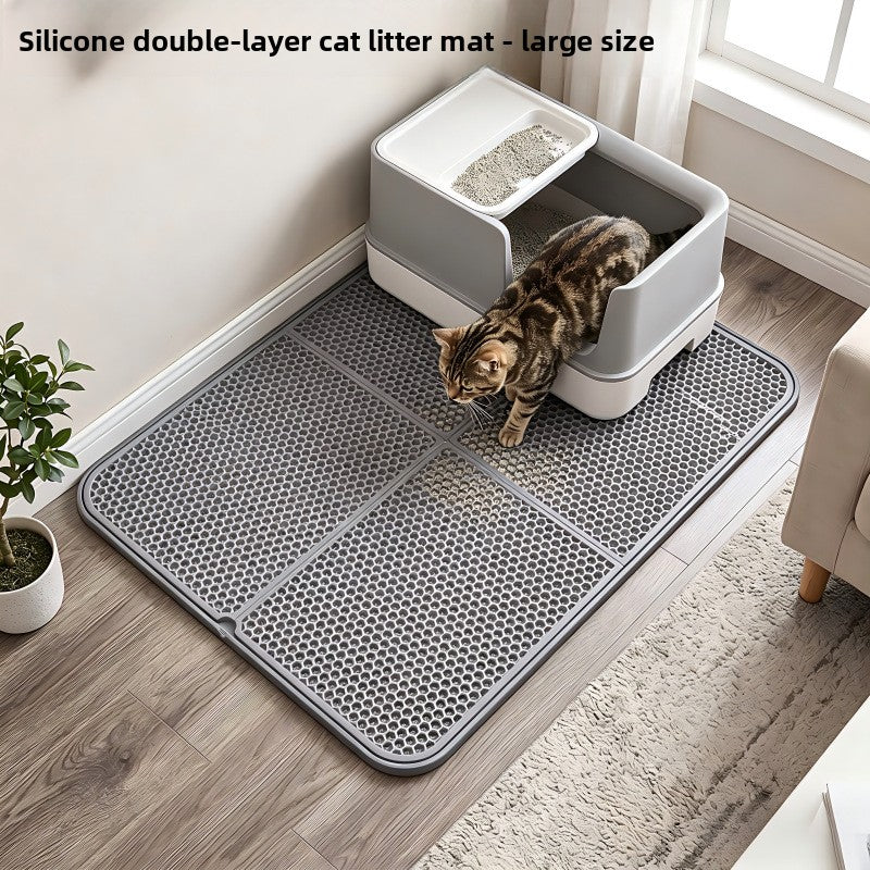 Silicone Cat Litter Mat Non-Slip Foldable
