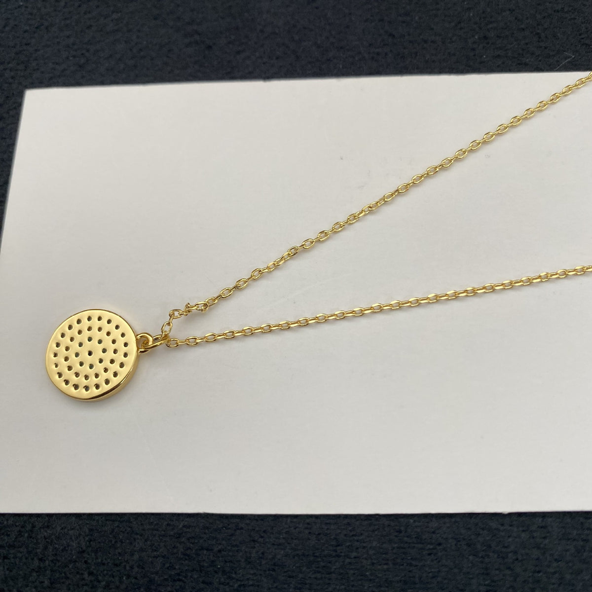 Colorful Zircon Inlaid Geometric Round Necklace for Women