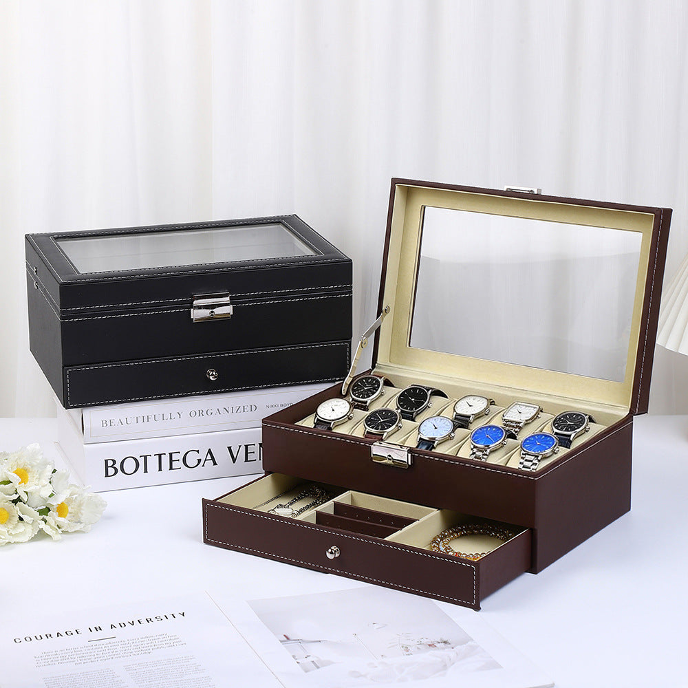 Double Layer Watch Jewelry Storage Box
