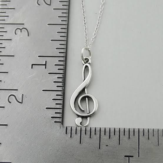 Big Musical Note Pendant Necklace For Women Men Long Chain Trendy Jewelry Accessories